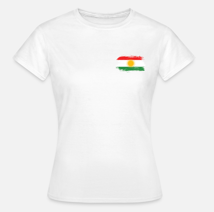 Women's T-shirt with Kurdistan flag